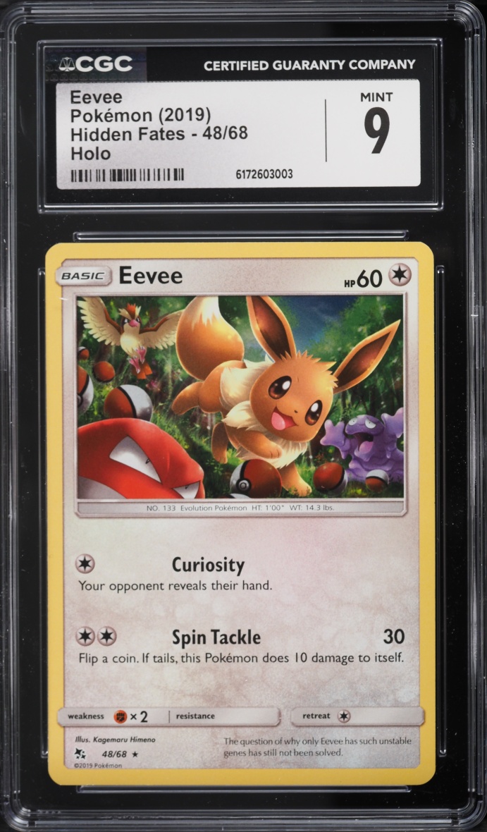 2019 Pokemon Sun & Moon Hidden Fates Holo Eevee #48 CGC 9 MINT