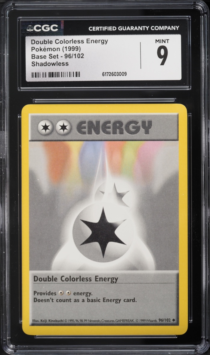 1999 Pokemon Base Set Shadowless Double Colorless Energy #96 CGC 9 MINT
