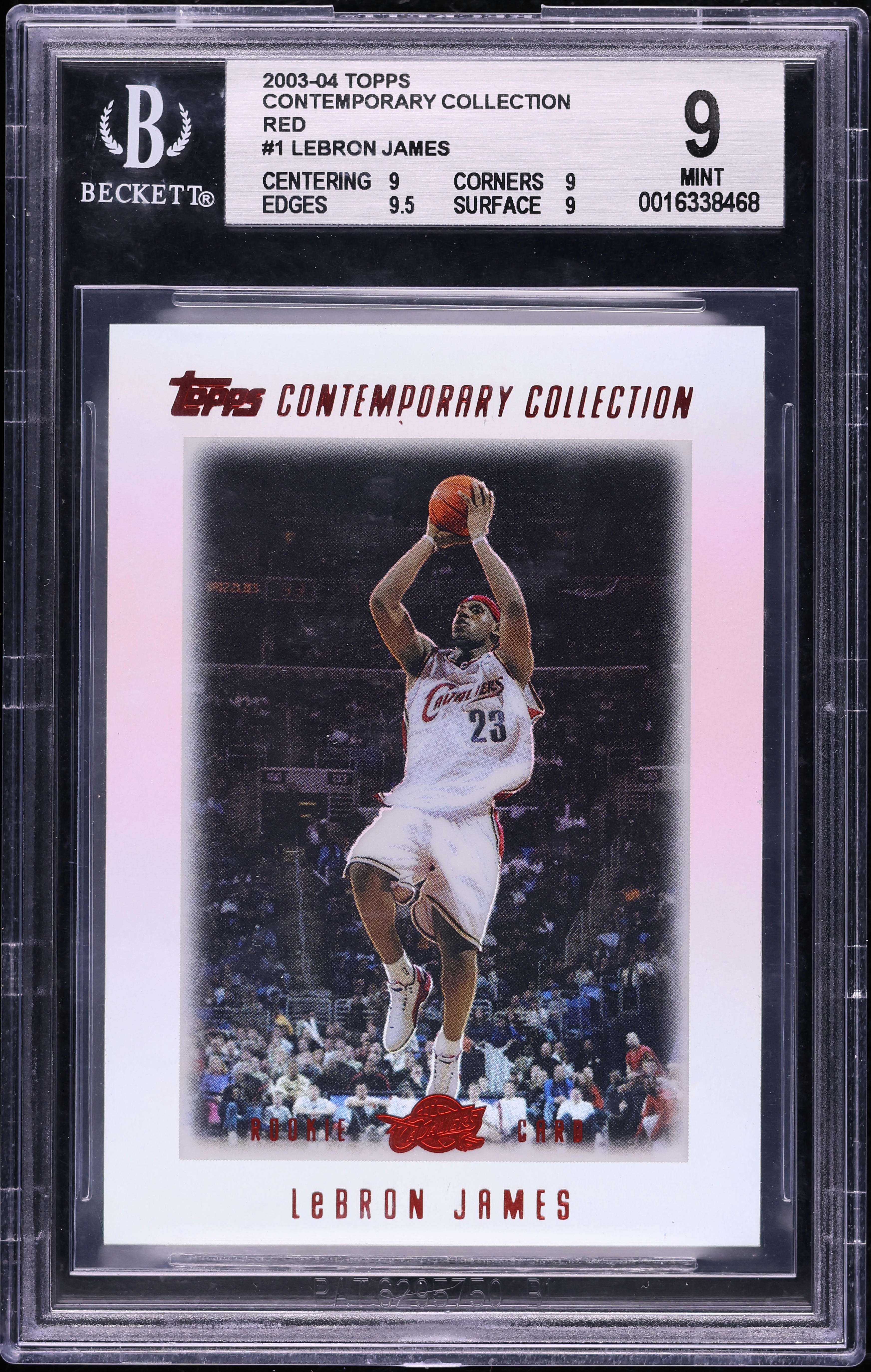 2003 Topps Contemporary Collection Red LeBron James ROOKIE /225 #1