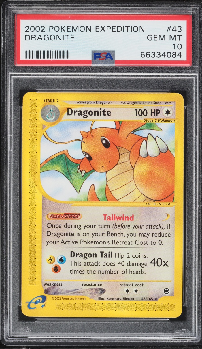 2002 Pokemon Expedition Dragonite #43 PSA 10 GEM MINT