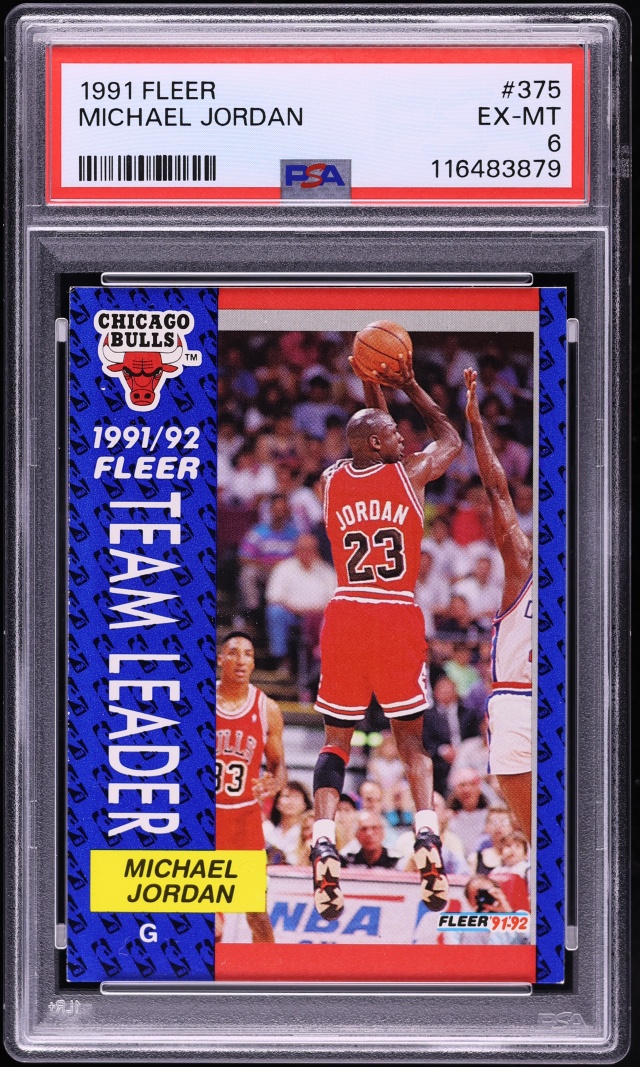 1991 Fleer Basketball Michael Jordan #375 PSA 6 EXMT