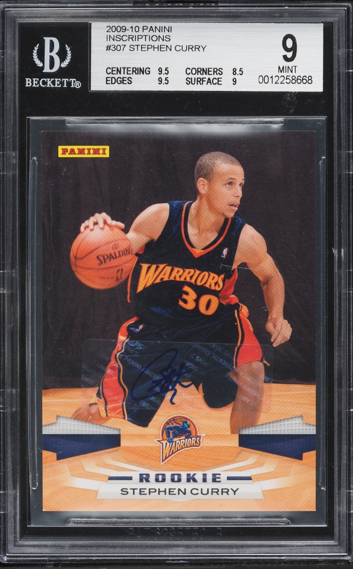 2009 Panini Inscriptions Stephen Curry ROOKIE AUTO #307 BGS 9 MINT