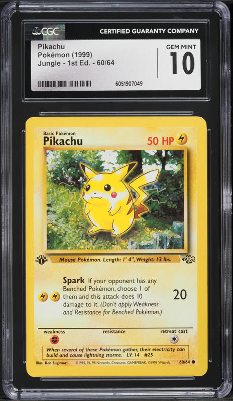 1999.pekatu.CGC.ＧＥＭＭＴ CGC 8.5 NM/MINT+ Pikachu Topps Pokemon 1999 Series 1-TV2 2nd