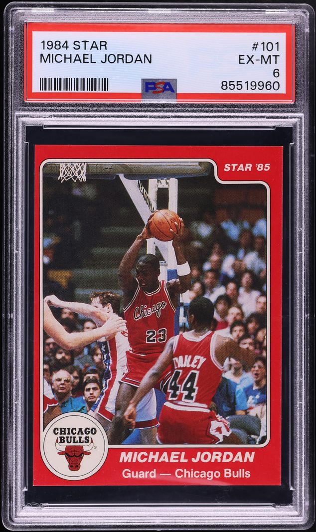 1984 Star Basketball Michael Jordan ROOKIE #101 PSA 6 EXMT