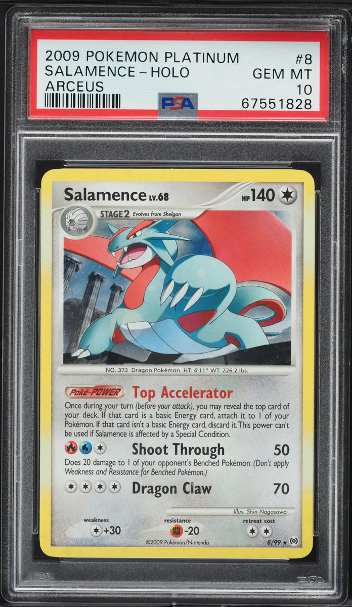 2009 Pokemon Platinum Arceus Holo Salamence #8 PSA 10 GEM MINT