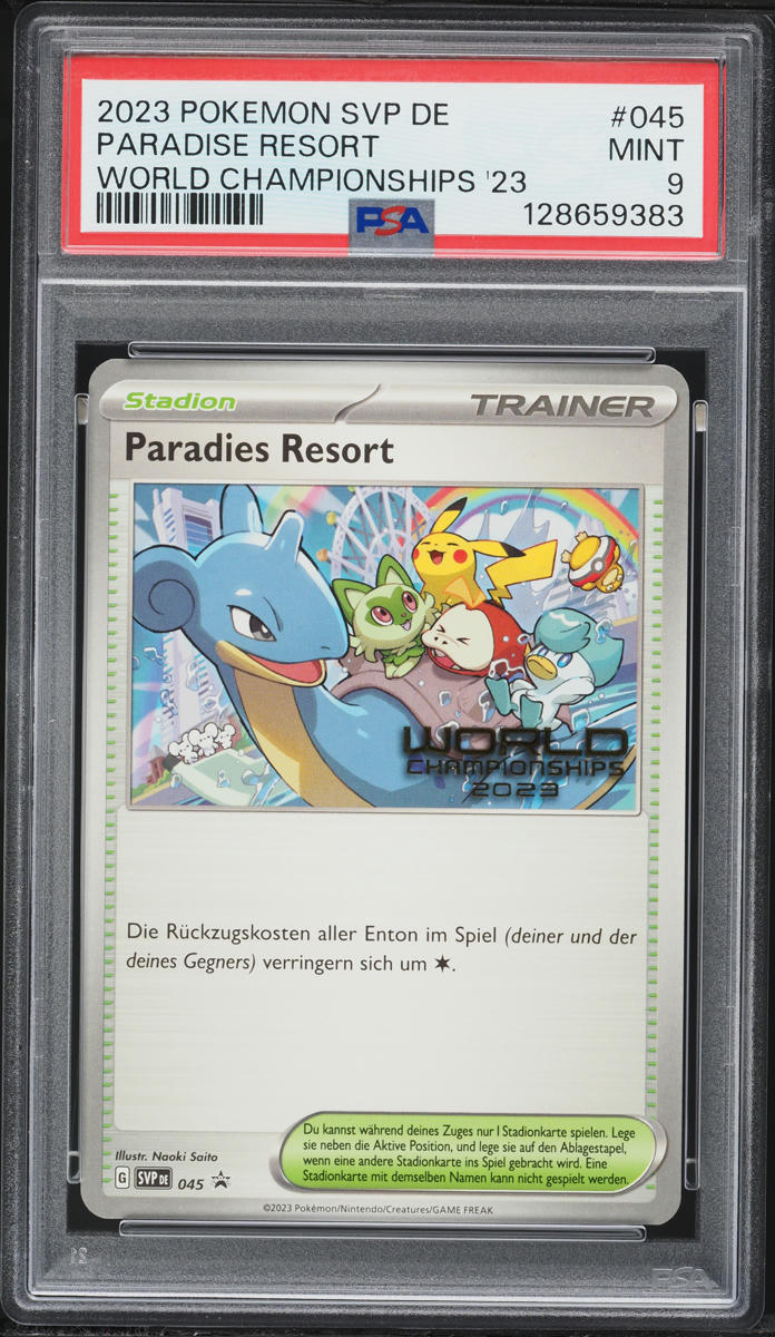 2023 Pokemon Dutch SV Black Star Promo World Championships Paradise Resort #45 PSA 9 MINT