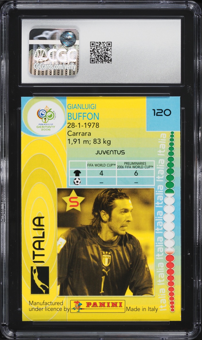 2006 Panini FIFA World Cup Gianluigi Buffon #120 CGC 8.5 NM-MT+