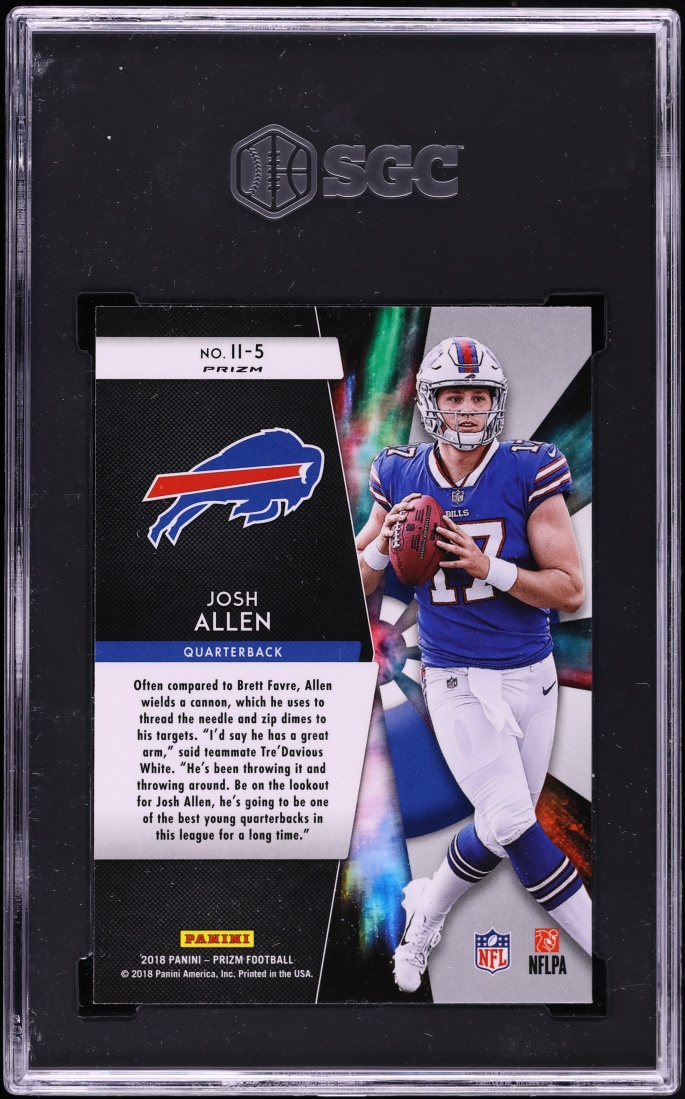 2018 Panini Prizm Instant Impact Josh Allen ROOKIE #II-5 SGC 9 MINT