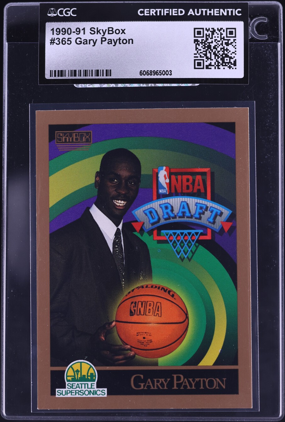 1990 Skybox Gary Payton ROOKIE #365 CGC AUTH