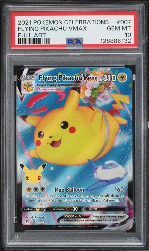 2021 Pokemon Sword & Shield Celebrations Full Art Flying Pikachu