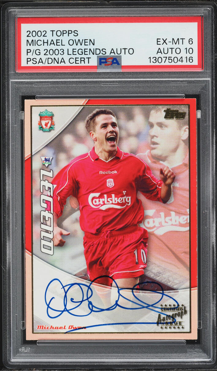 2002 Topps Premier Gold Legends Michael Owen AUTO DNA 10 PSA 6 EXMT - Photo 1