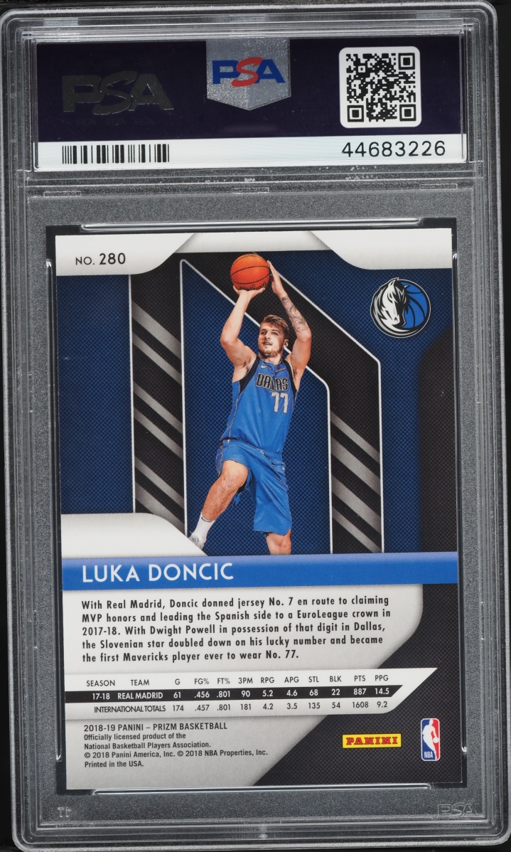 2018 Panini Prizm Luka Doncic ROOKIE #280 PSA 9 MINT