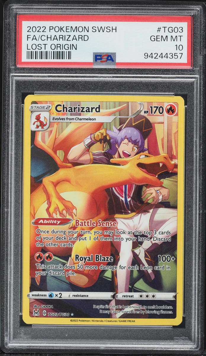 2022 Pokemon Sword & Shield Lost Origin CHR Charizard #TG03 PSA 10 GEM MINT
