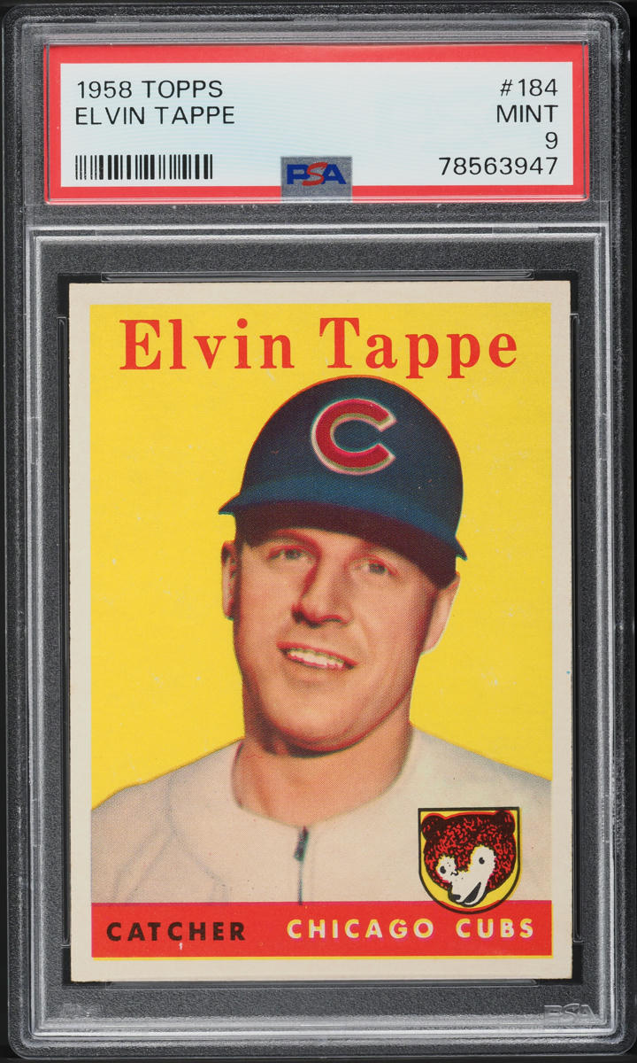 1958 Topps Elvin Tappe #184 PSA 9 MINT