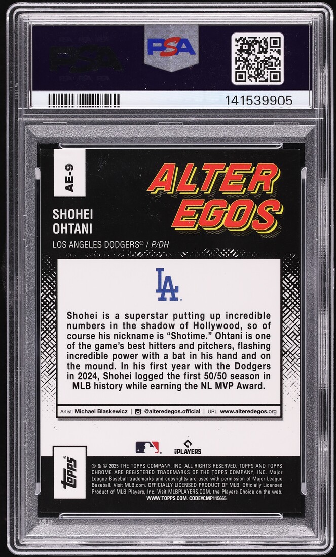 2025 Topps Chrome Update Alter Egos Superheroes Shohei Ohtani #9 PSA 9 MINT