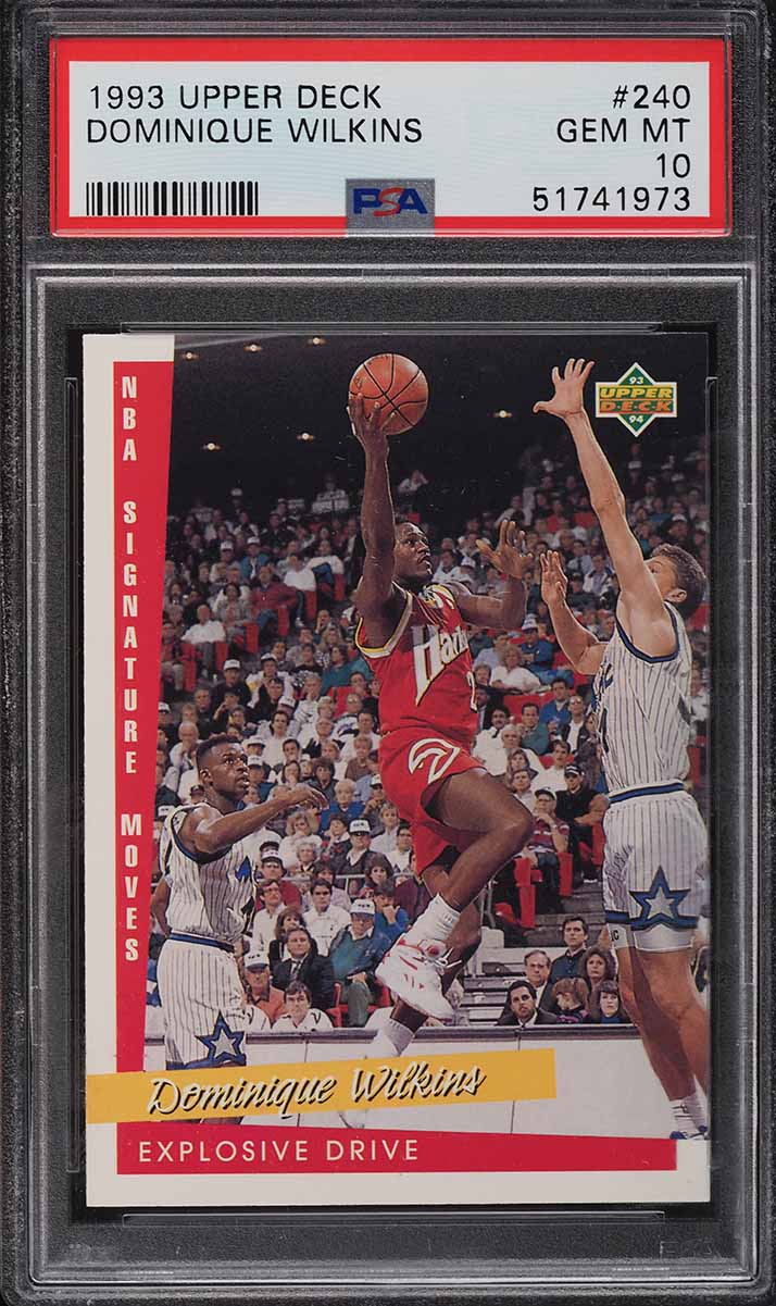 1993 Upper Deck Basketball Dominique Wilkins #240 PSA 10 GEM MINT