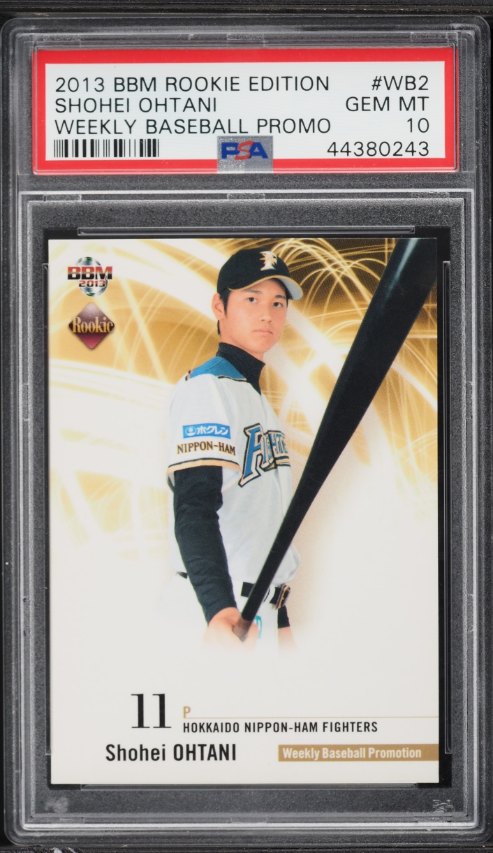 2013 BBM Edition Batting Shohei Ohtani ROOKIE #WB2 PSA 10 GEM MINT