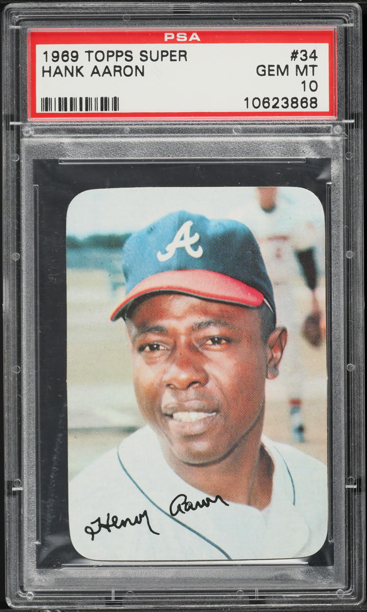 1969 Topps Super Hank Aaron #34 PSA 10 GEM MINT