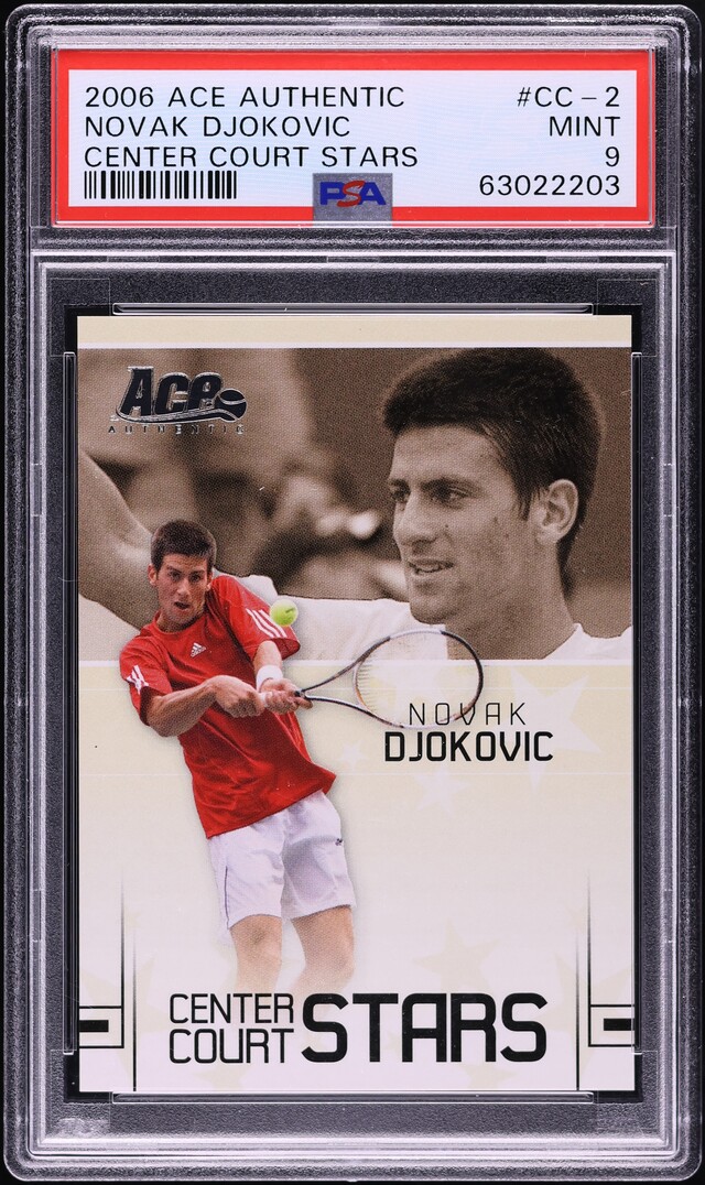2006 Ace Authentic Center Court Stars Novak Djokovic ROOKIE /599 #CC-2 PSA 9