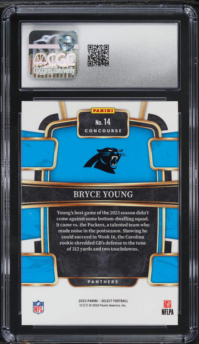 2023 Select Concourse Bryce Young ROOKIE #14 CGC 9 MINT