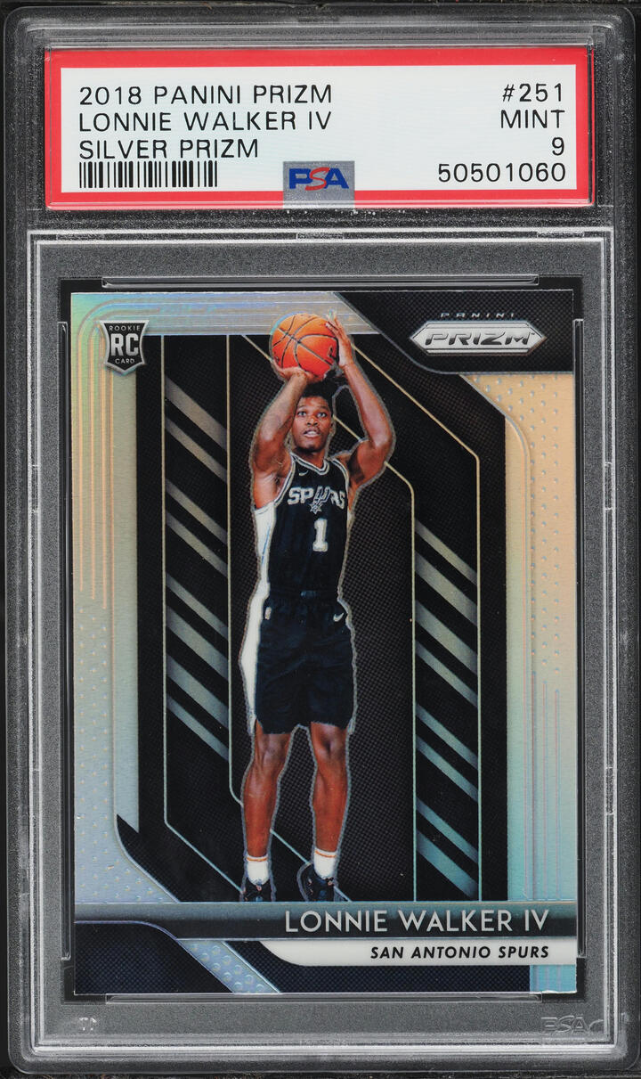 2018 Panini Prizm Silver Lonnie Walker IV ROOKIE #251 PSA 9 MINT