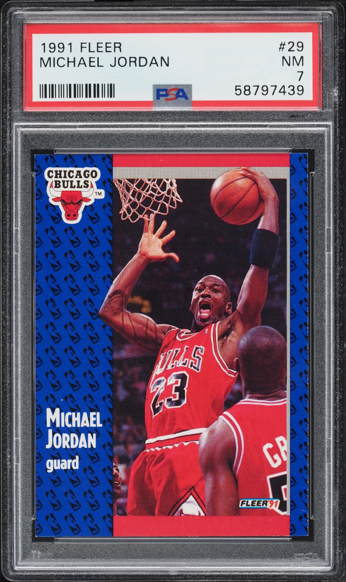1991 Fleer Basketball Michael Jordan #29 PSA 7 NRMT