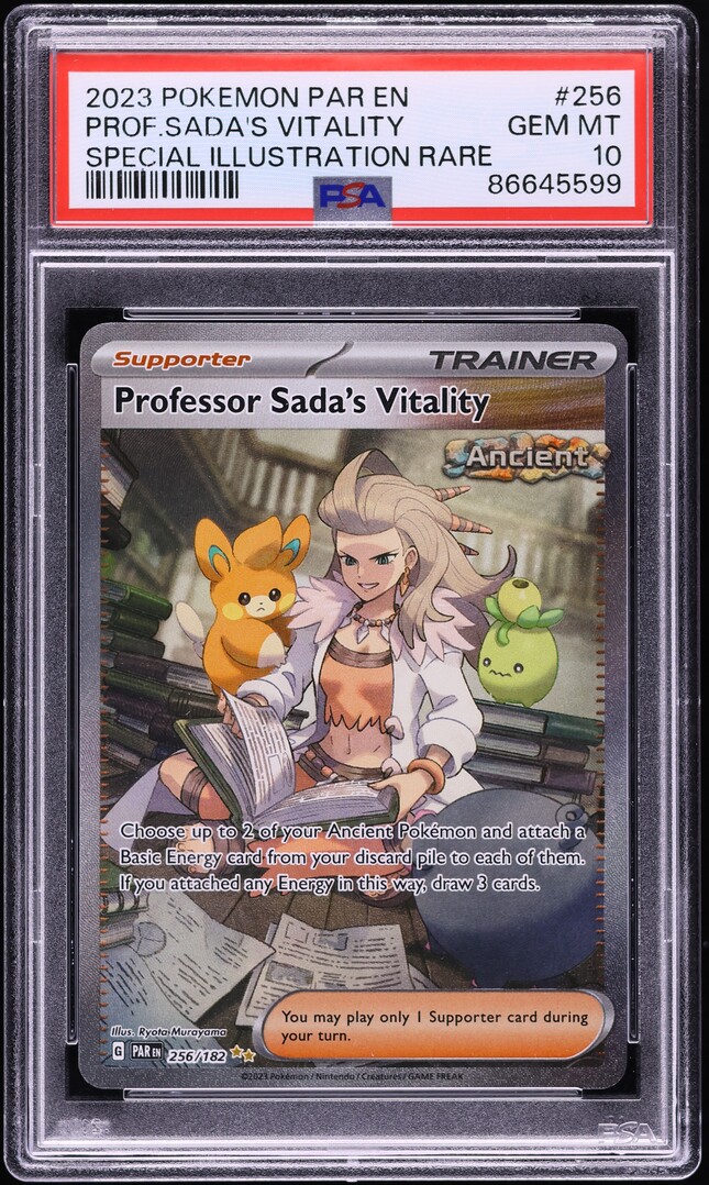 2023 Pokemon Scarlet & Violet Paradox Rift SIR Professor Sada's Vitality #256 PSA 10 GEM MINT