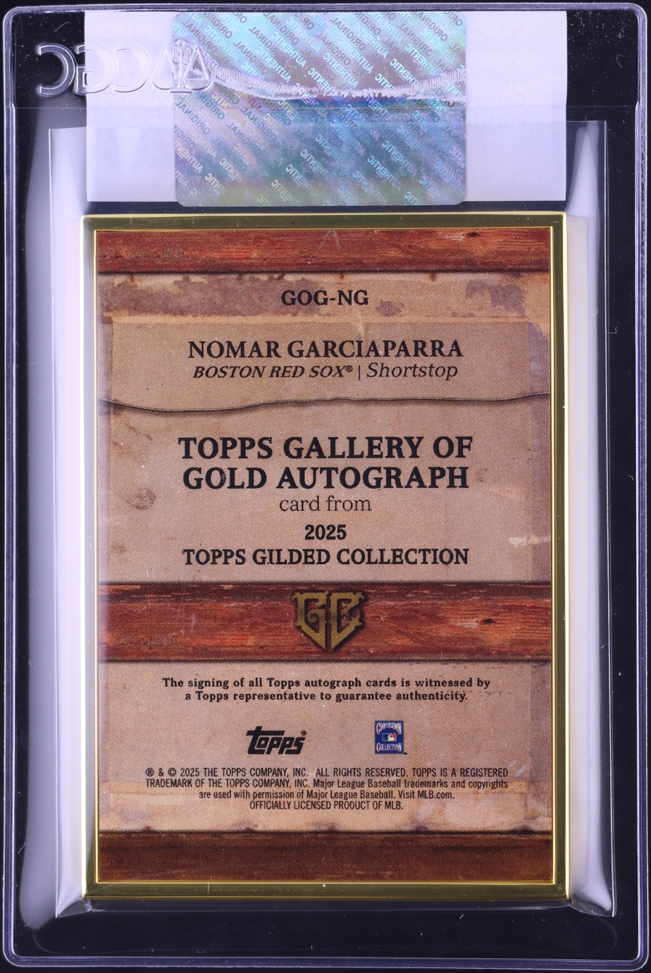 2025 Topps Gilded Collection Gallery Of Gold Nomar Garciaparra AUTO /50 #GOG-NG CGC AUTH