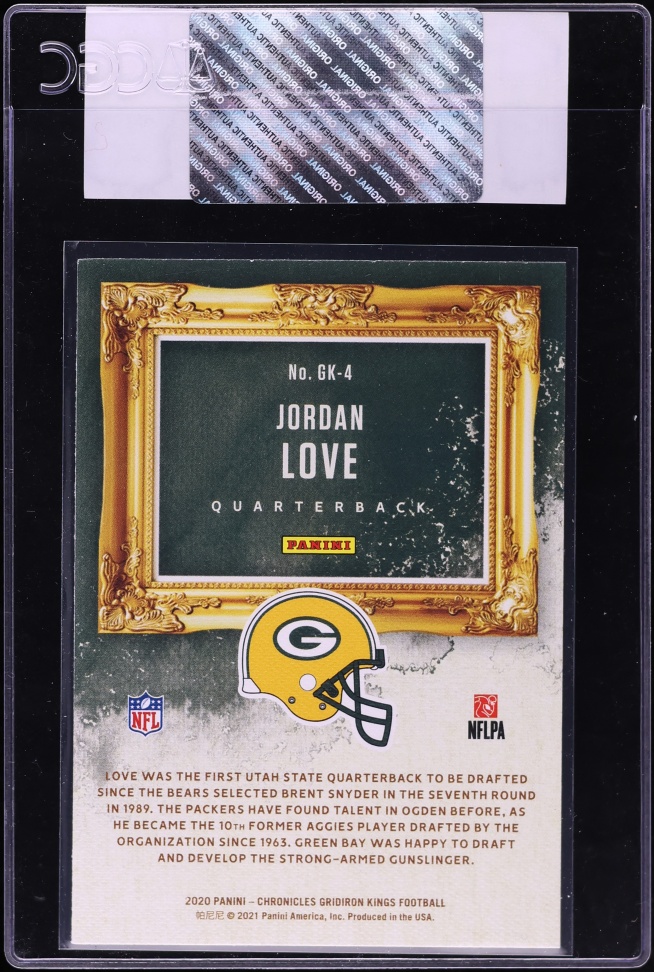 2020 Panini Chronicles Gridiron Kings Jordan Love ROOKIE #GK-4 CGC AUTH