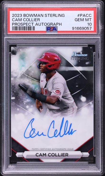 2023 Bowman Sterling Cam Collier PROSPECT AUTO #PA-CC PSA 10 GEM MINT
