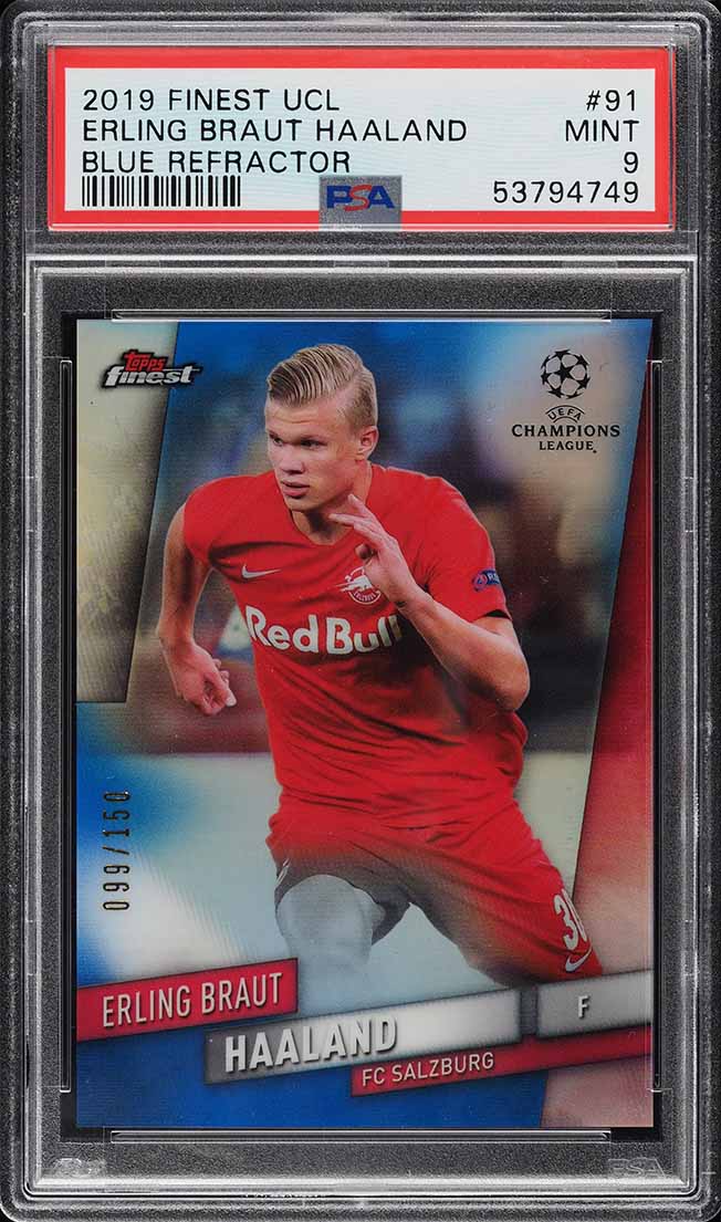 2019 Panini Bundesliga Soccer Erling Haaland ROOKIE RC #32 PSA 9