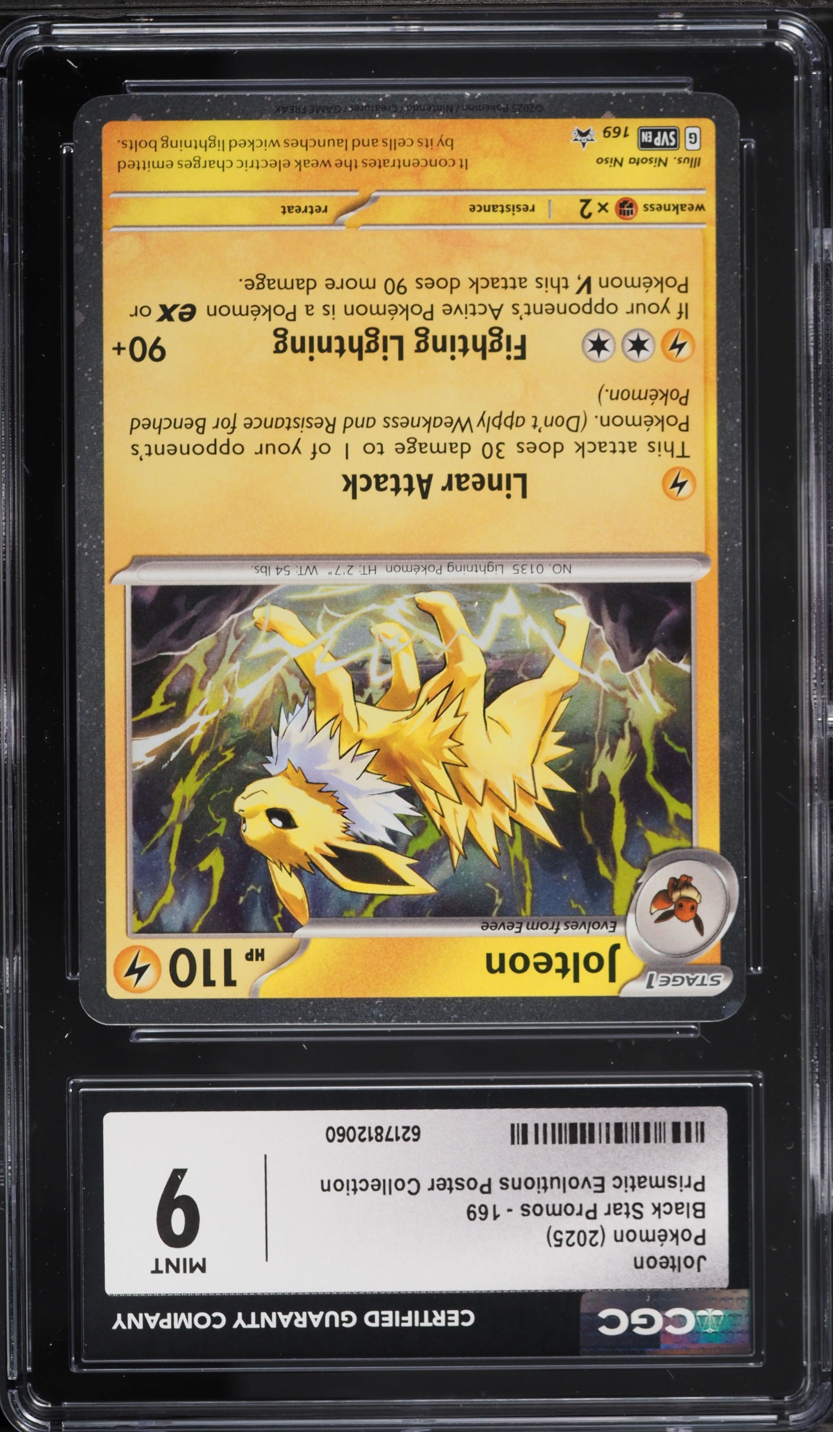 2025 Pokemon SV Promo Prismatic Evolutions Poster Collection Jolteon #169 CGC 9 MINT