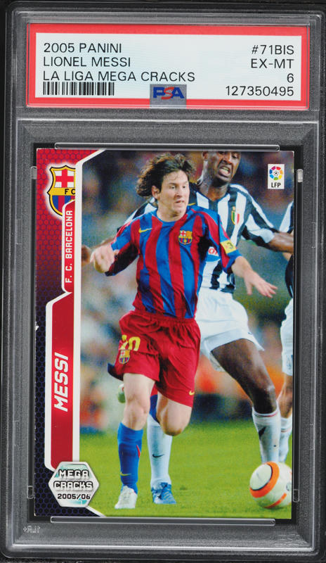 Carte Sportive Panini Super Barça Diabolico 2005 #88 Lionel Messi - Notée PSA 8