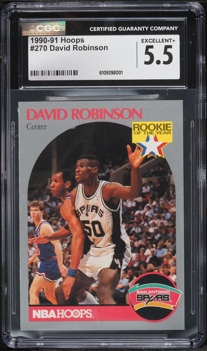 1990 Hoops David Robinson ROOKIE #270 CGC 5.5 EX+