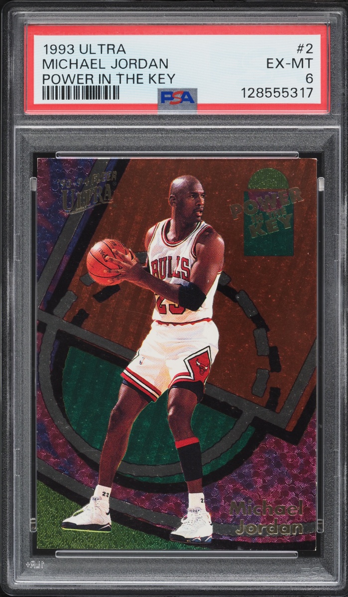 1993 Ultra Power In The Key Michael Jordan #2 PSA 6 EXMT