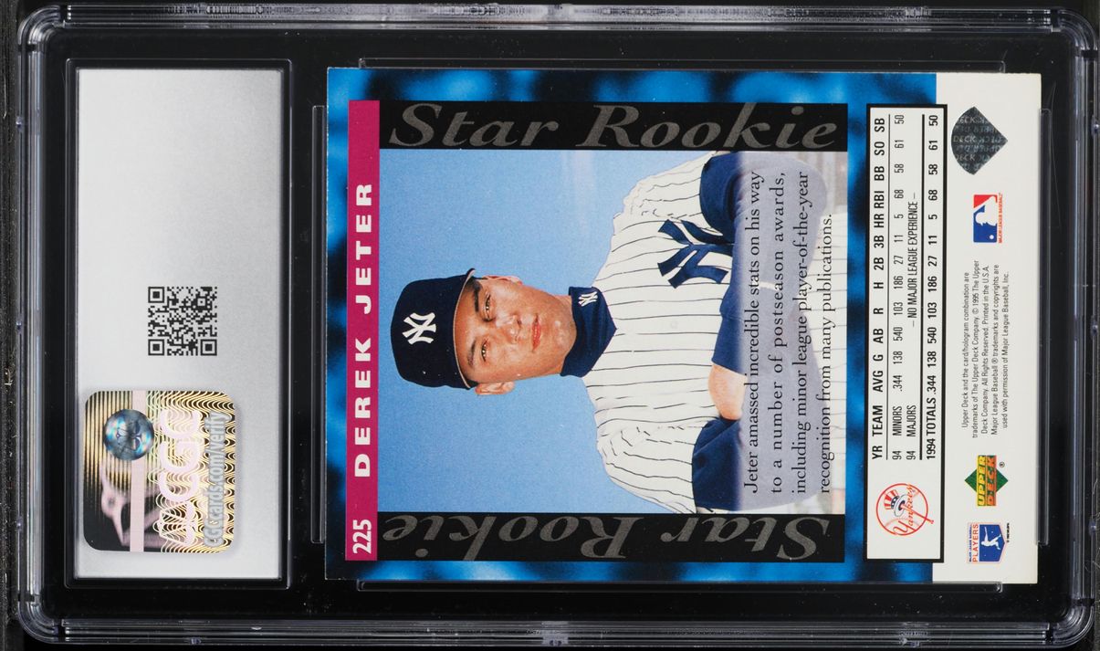1995 Upper Deck Derek Jeter ROOKIE #225 CGC 9 MINT