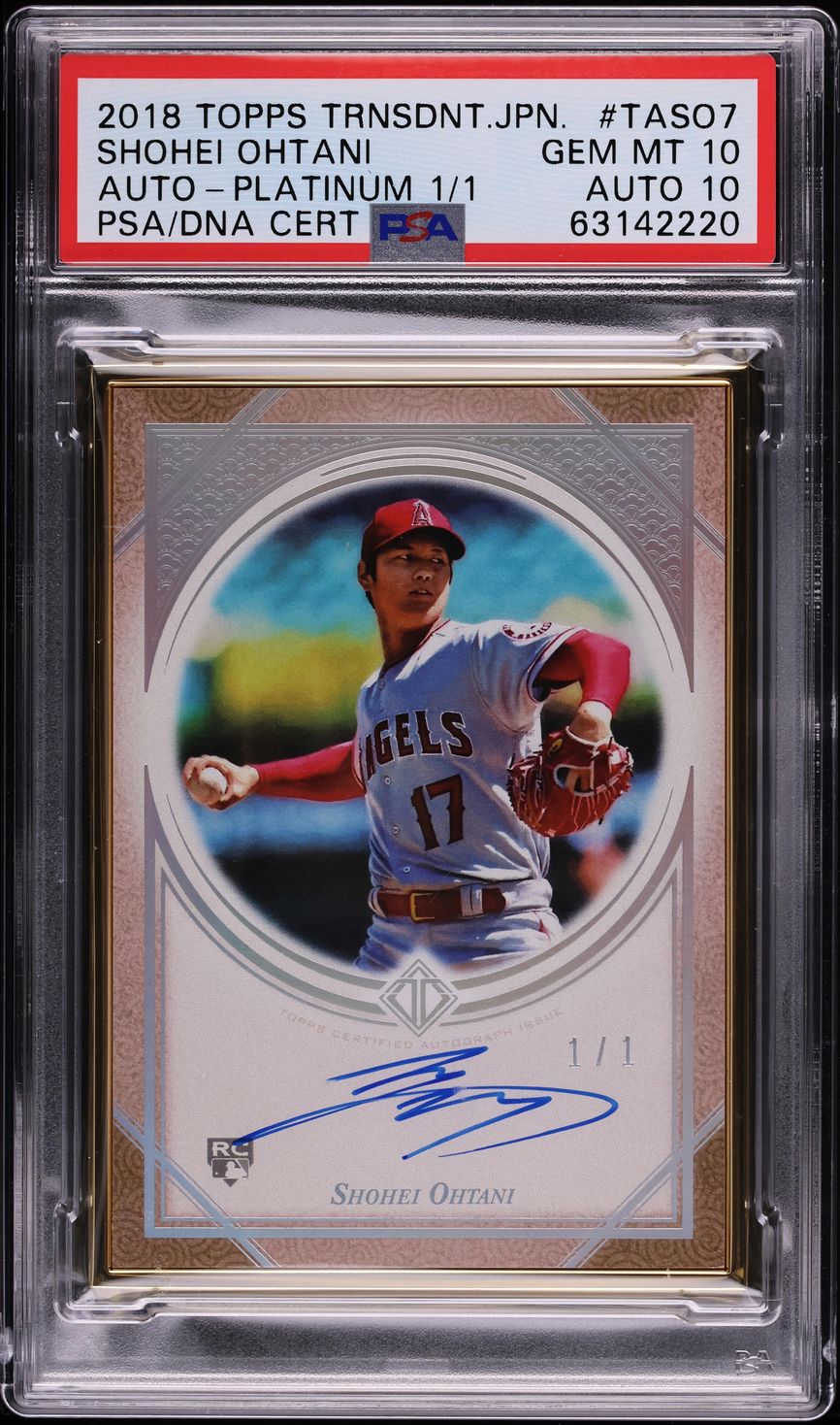 2018 Topps Transcendent Japan Platinum Shohei Ohtani RC AUTO DNA