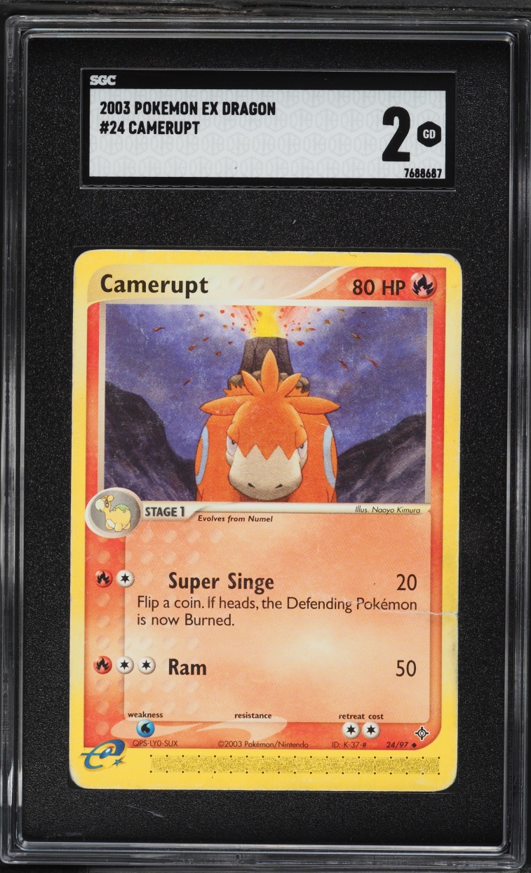 2003 Pokemon EX Dragon Camerupt #24 SGC 2 GD