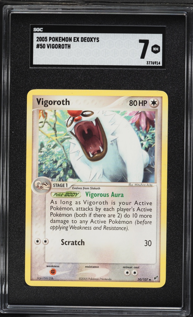 2005 Pokemon EX Deoxys Vigoroth #50 SGC 7 NRMT