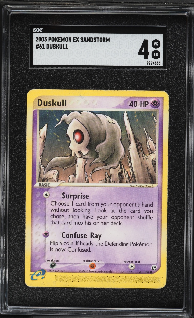 2003 Pokemon EX Sandstorm Duskull #61 SGC 4 VGEX