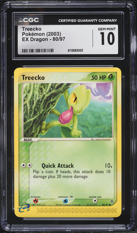 2003 Pokemon EX Ruby & Sapphire Treecko Midori Harada AUTO #75 PSA