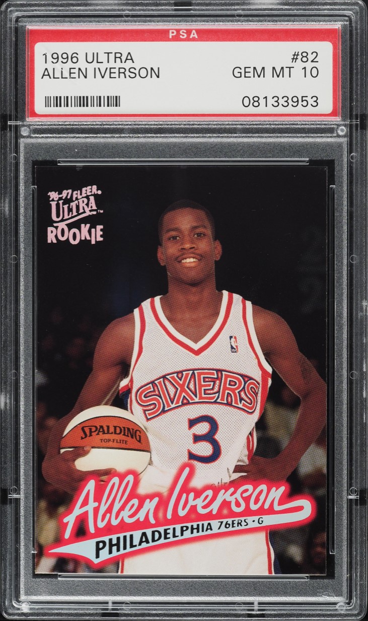 1996 Ultra Basketball Allen Iverson ROOKIE #82 PSA 10 GEM MINT