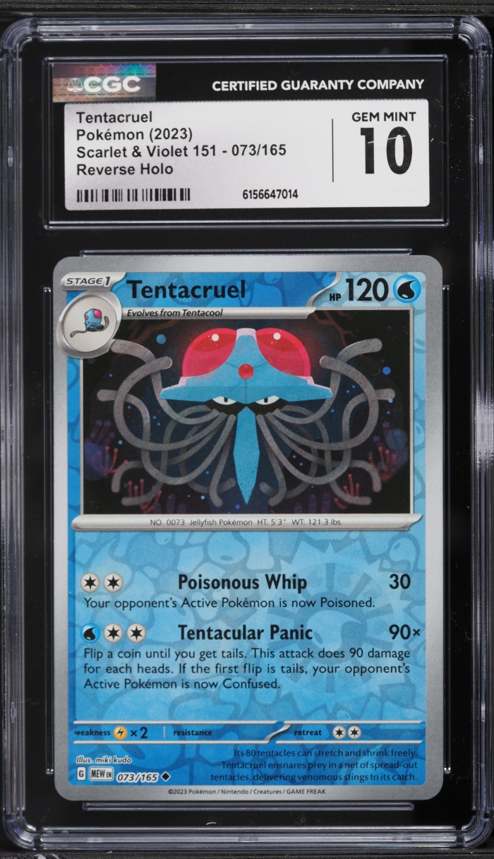 2023 Pokemon Scarlet & Violet 151 Reverse Holo Tentacruel #73 CGC 10 GEM MINT
