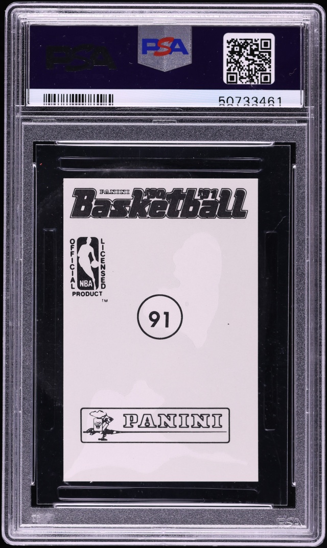 1990 Panini Sticker Hand Cut Michael Jordan #91 PSA 10 GEM MINT