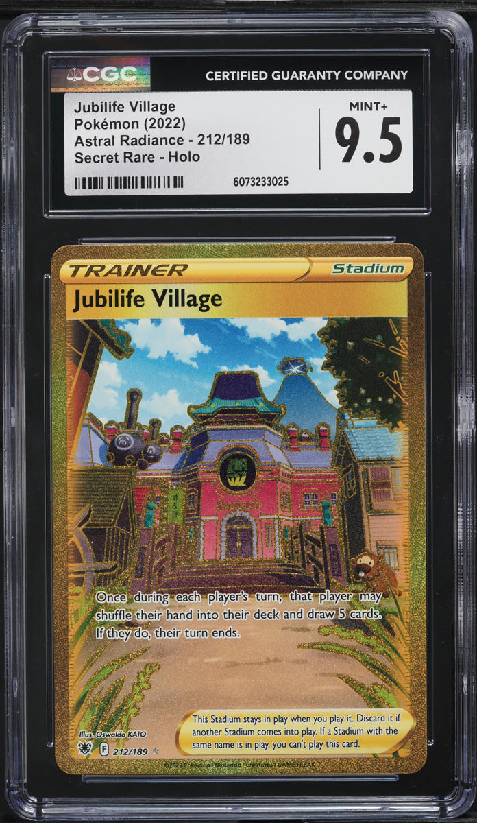 2022 Pokemon Sword & Shield Astral Radiance Full Art Jubilife Village #212 CGC 9.5 MINT+