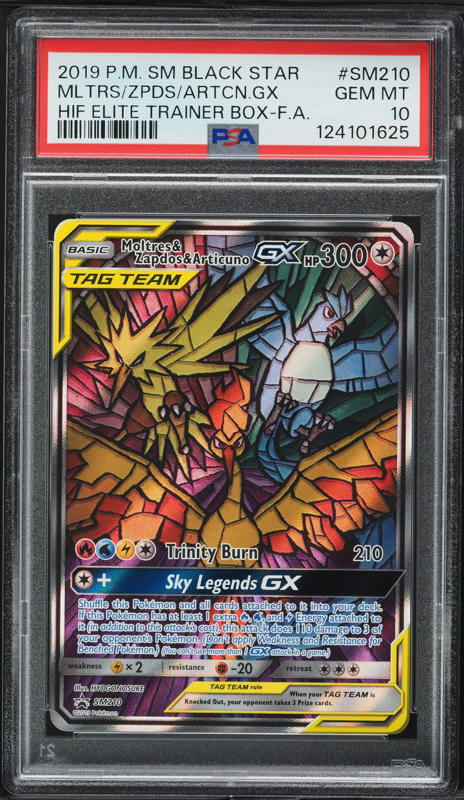 2019 Pokemon SM Promo Hidden Fates Moltres & Zapdos & Articuno GX