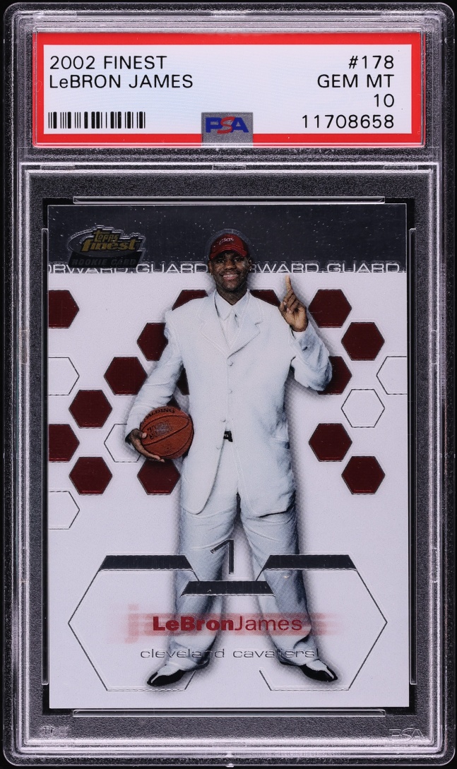 2002 Finest Basketball LeBron James ROOKIE #178 PSA 10 GEM MINT