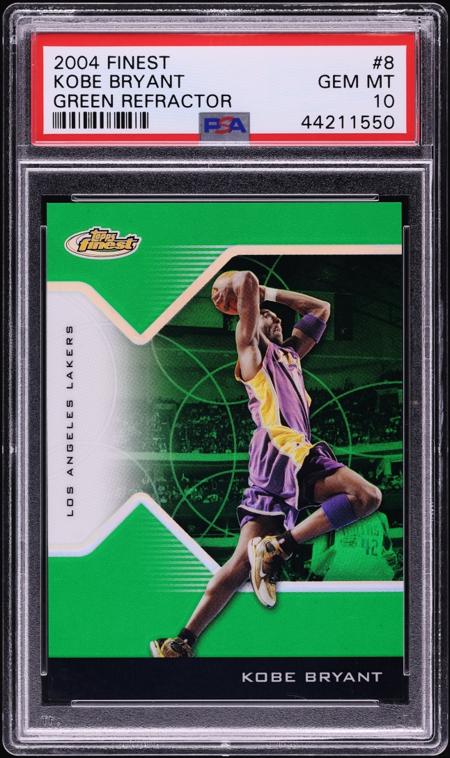 2004 Finest Green Refractor Kobe Bryant /49 #8 PSA 10 GEM MINT