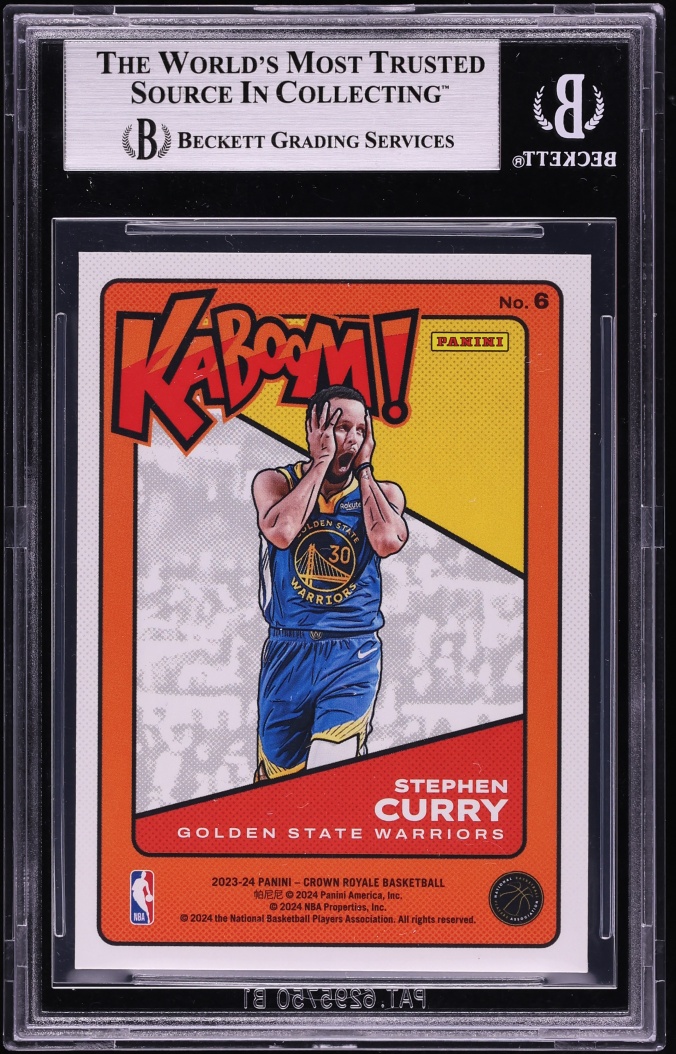 2023 Crown Royale Kaboom Stephen Curry #6 BGS 8 NM-MT - Photo 2