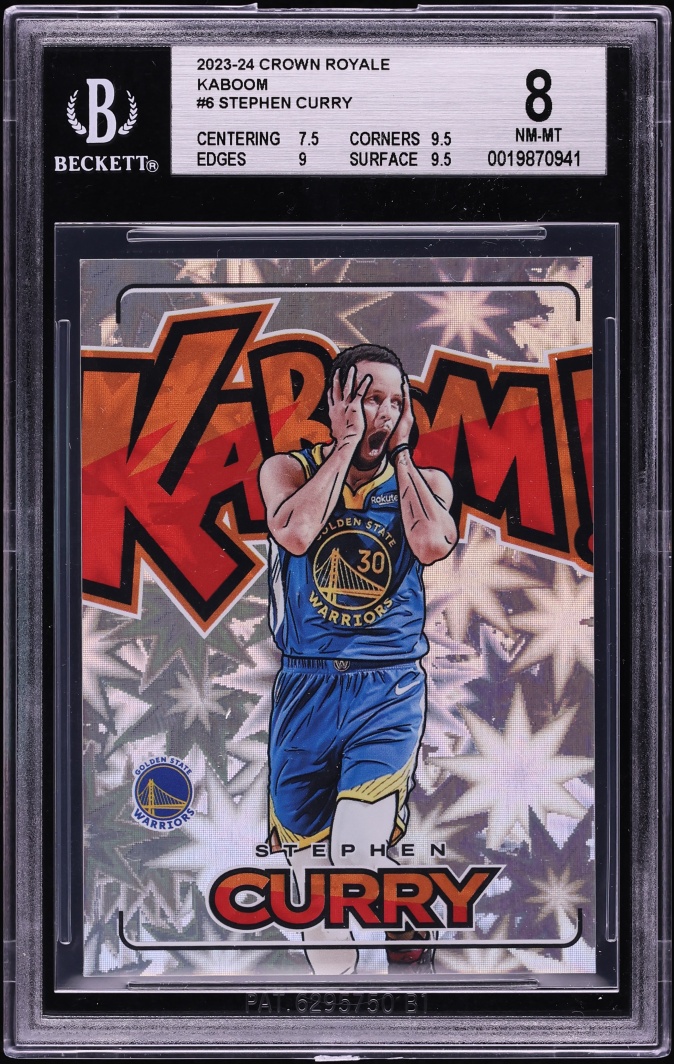 2023 Crown Royale Kaboom Stephen Curry #6 BGS 8 NM-MT